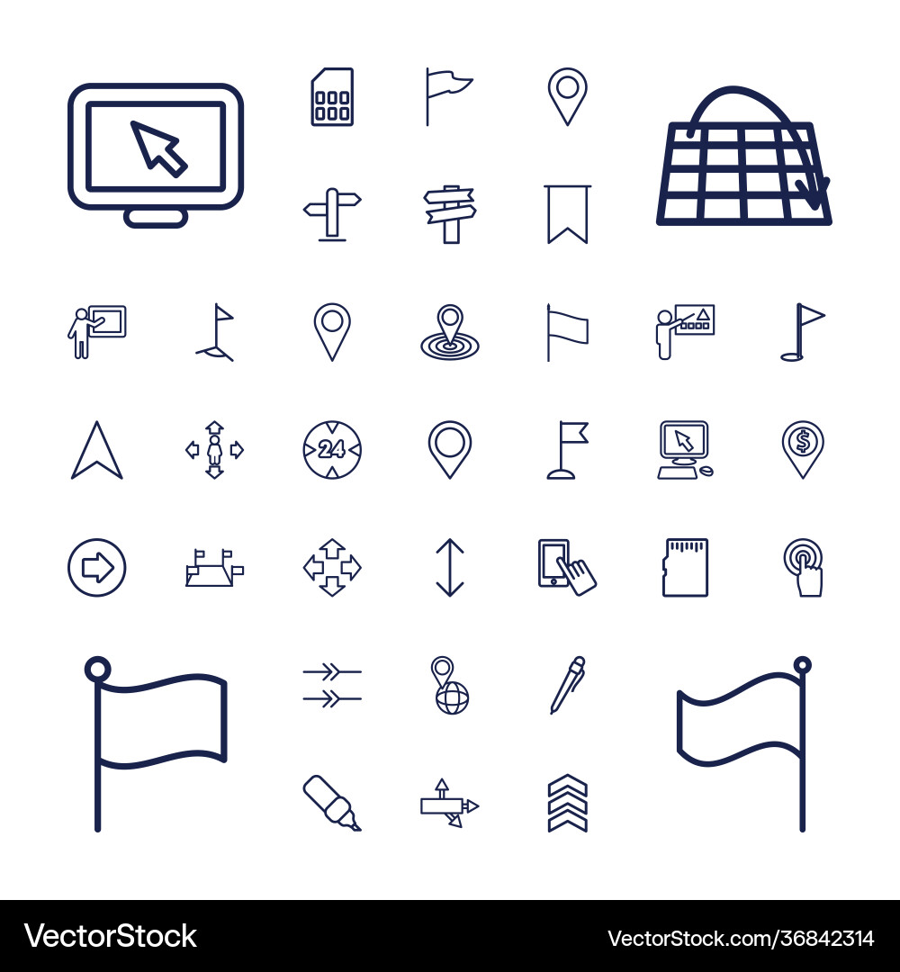 37 pointer icons Vector Image