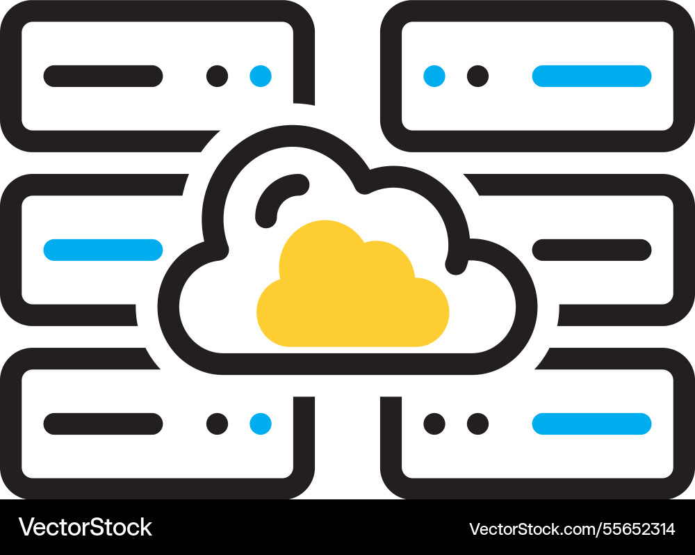 Cloud Server Vektorbild