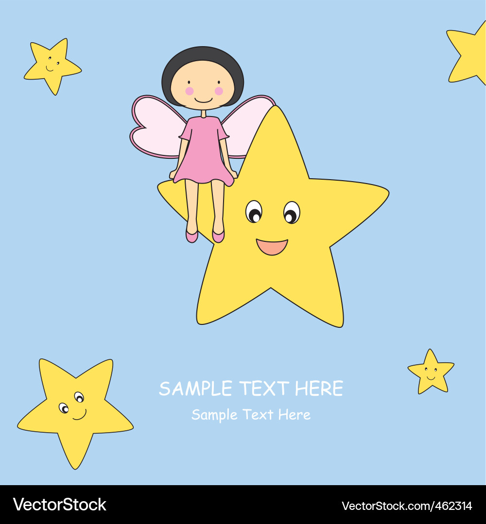 Cute Fairy Star Girl vector image
