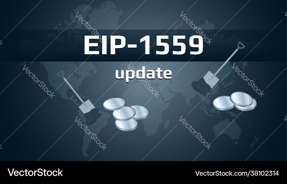 Eip-1559 ethereum network update affects Eip-1559 ethereum network update affects vector image