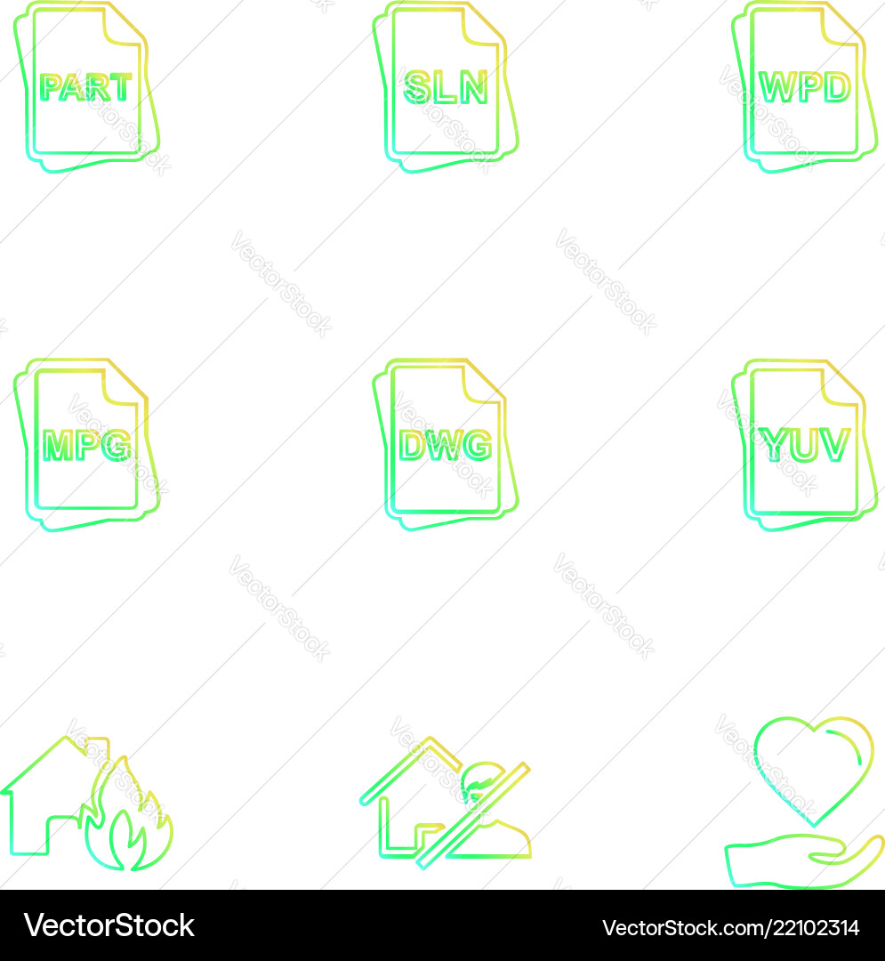 File type files documents eps icons set vector image