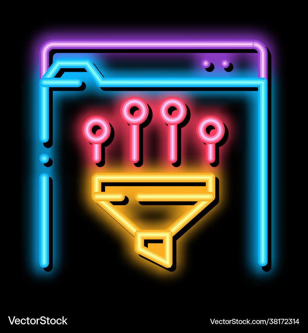 Filtering data icon outline vector image