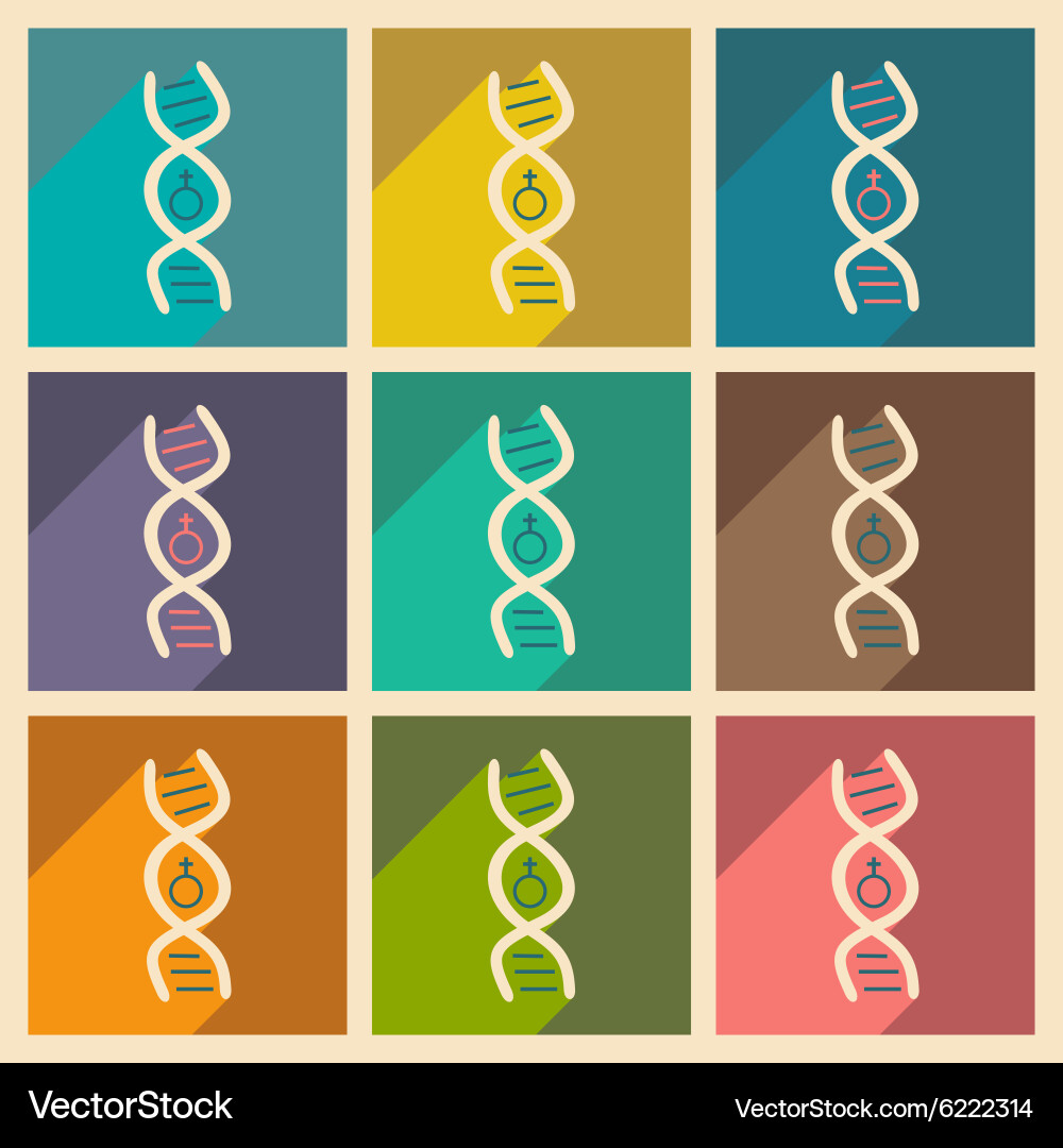 Flat with shadow concept and mobile application Vector Image
