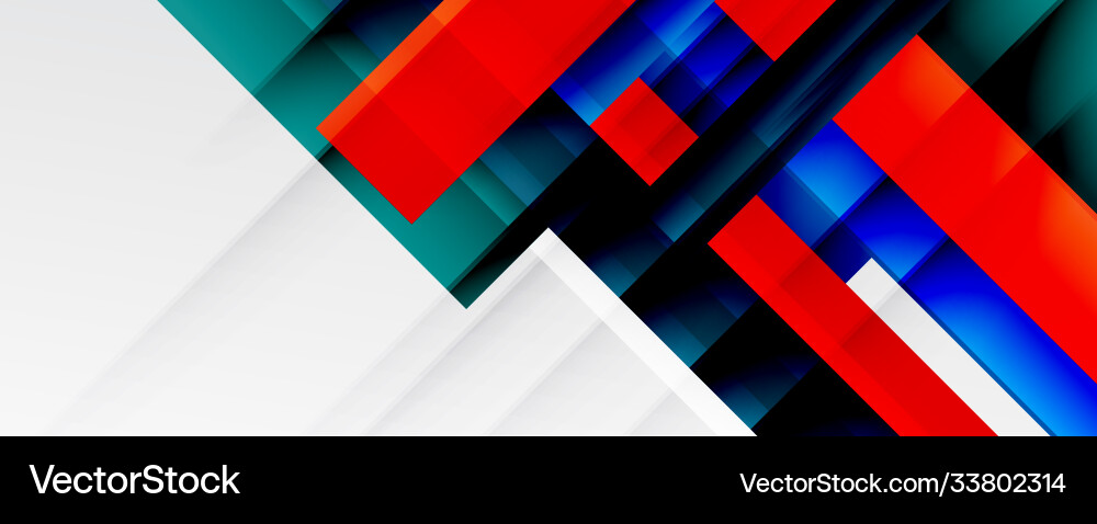 Geometric abstract backgrounds with shadow lines Vector Image