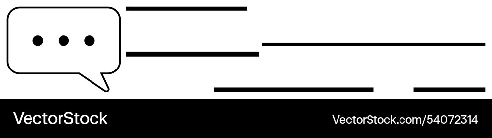 Horizontal chat or message notification Horizontal chat or message notification vector image