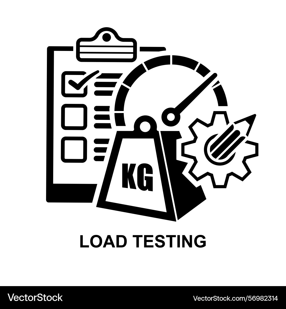 Icon load testing vector image
