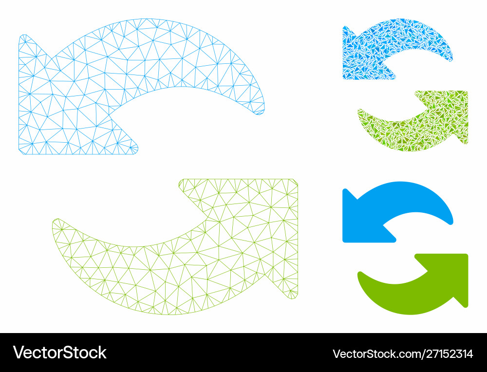 Refresh mesh wire frame model and triangle Refresh mesh wire frame model and triangle vector image