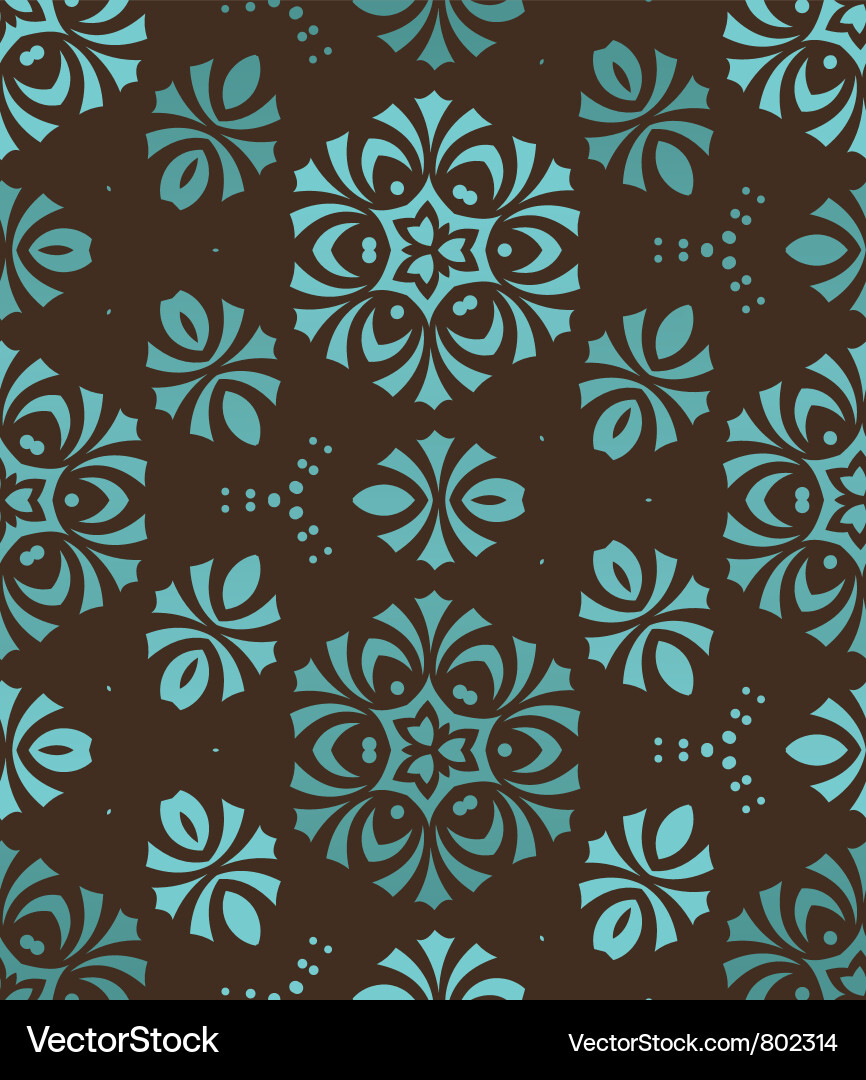 Retro Floral Wallpaper Royalty Free Vector Image