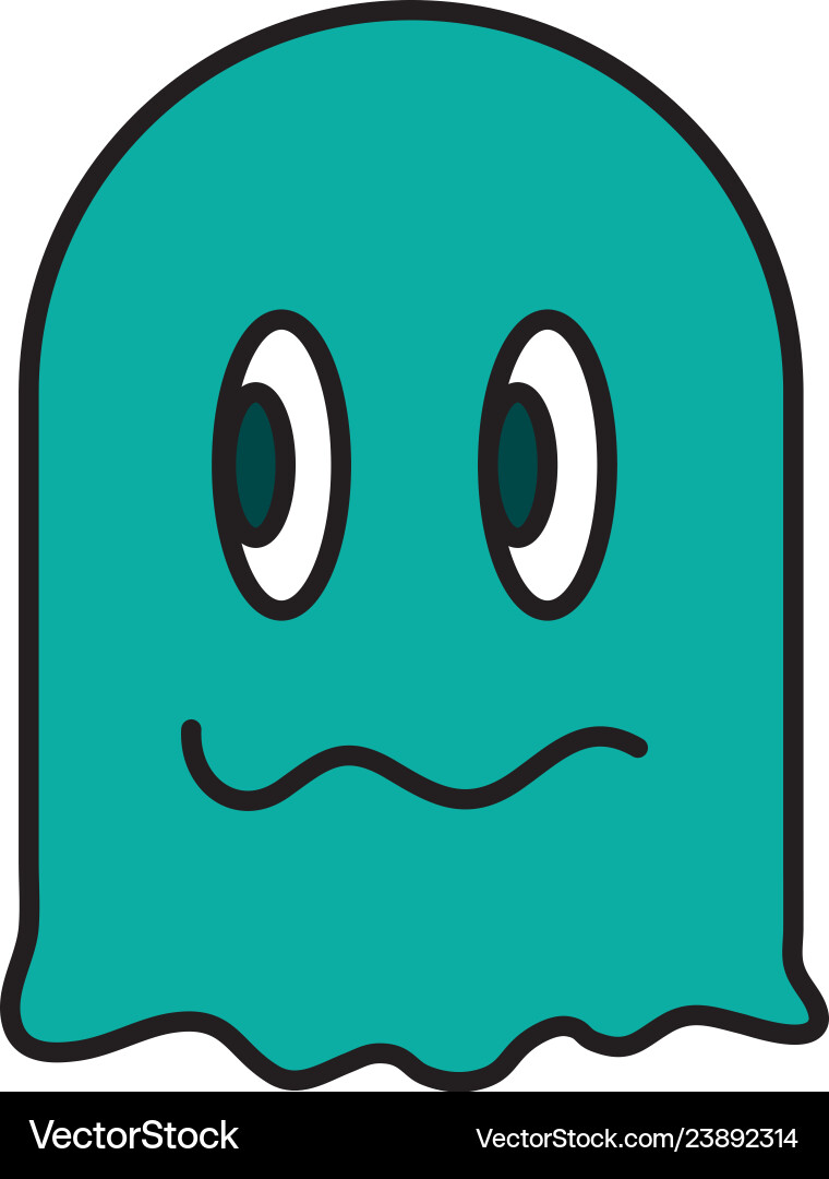 Retro Ghost Arcade Game vector image