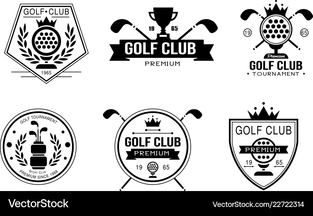 Retro Golf Club Premium Logo vector image