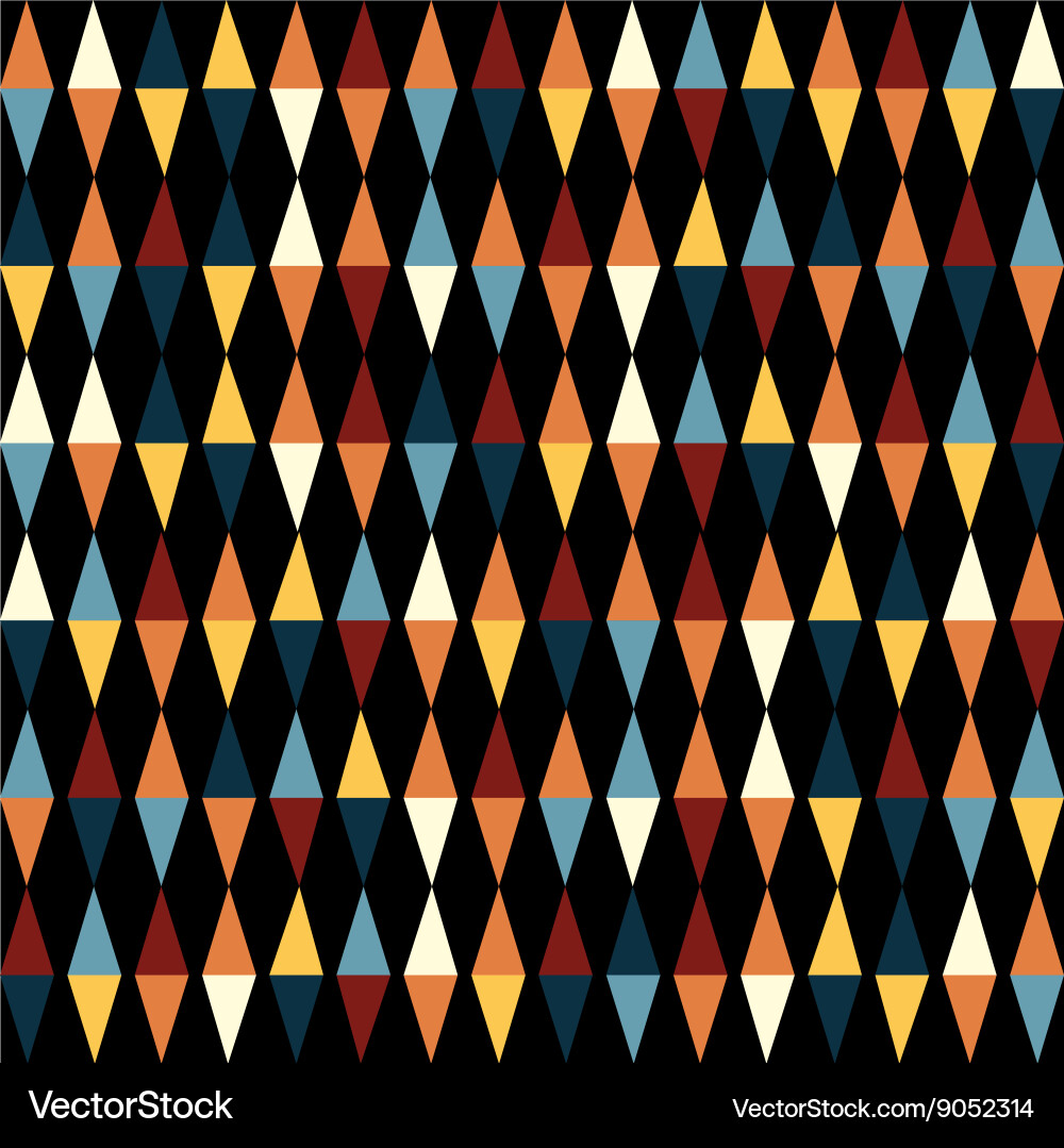 Retro Triangles Seamless Pattern vector image