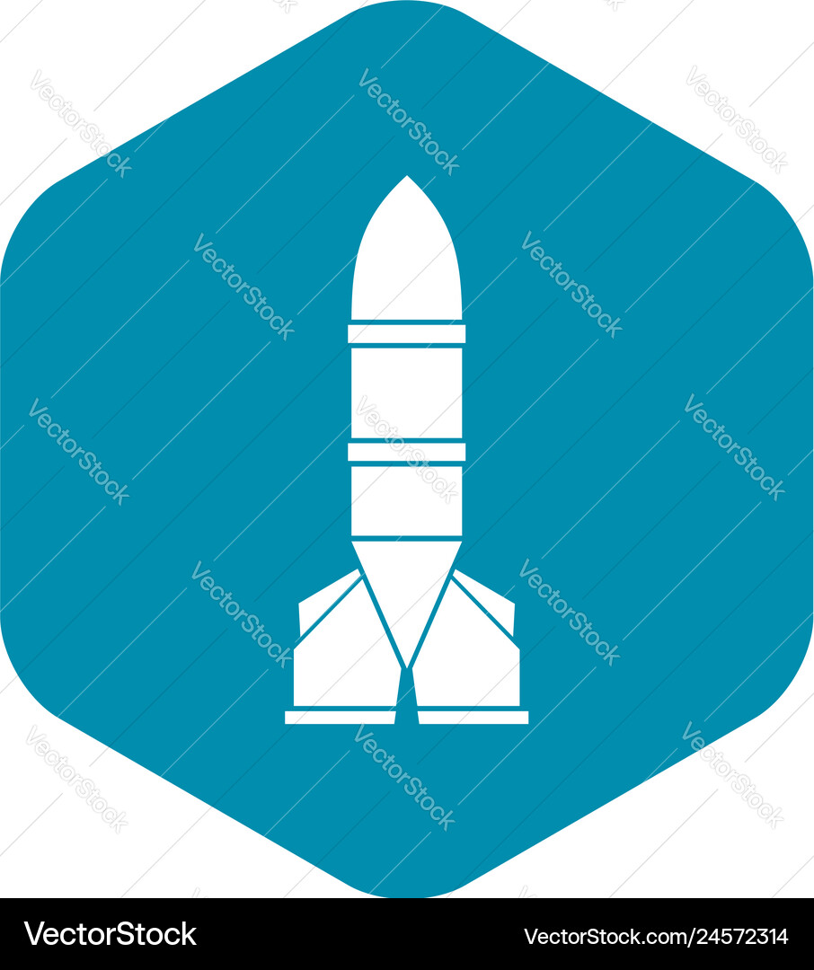 Rocket icon simple style Vector Image
