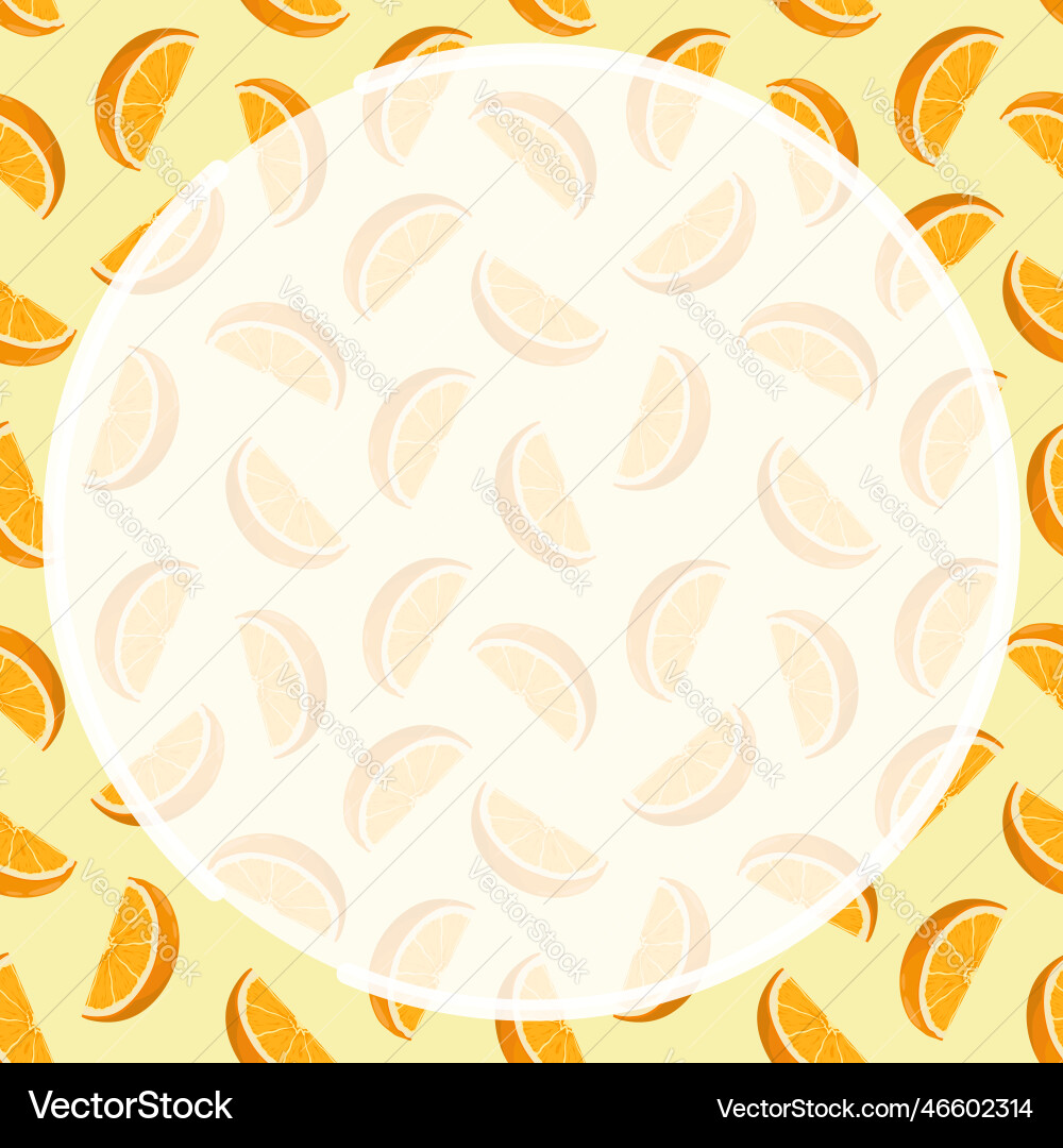 Round frame on background of seamless pattern Round frame on background of seamless pattern vector image