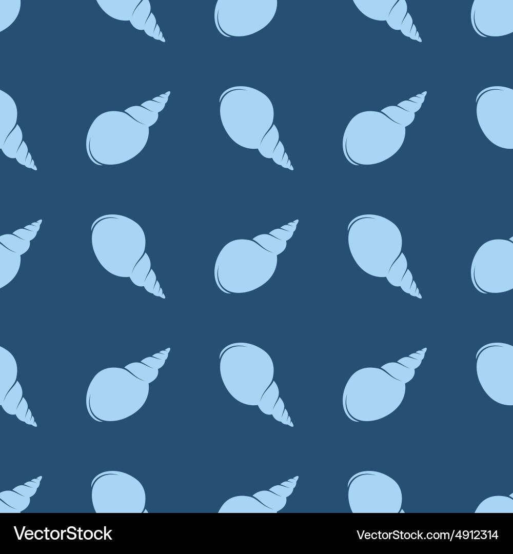 Ses shell seamless pattern vector image