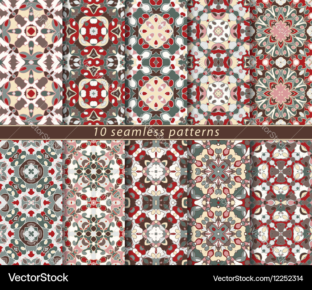 Set of seamless patterns vector image