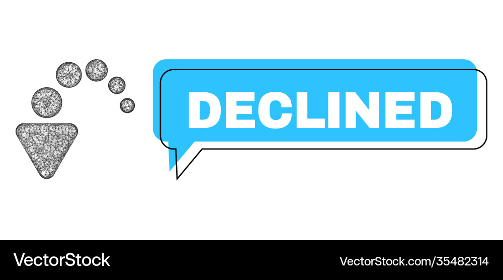 Shifted declined message frame and linear undo Shifted declined message frame and linear undo Vector Image