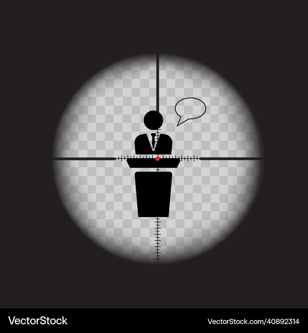 Silhouette of man in a sniper scope on transparent Silhouette of man in a sniper scope on transparent Vector Image