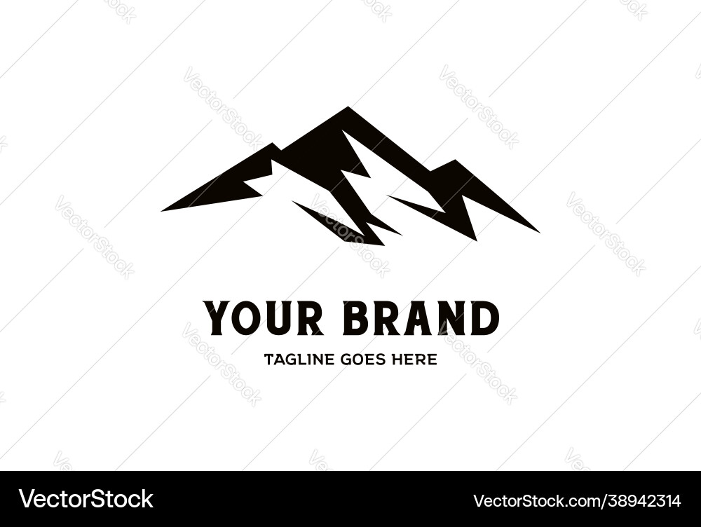 Simple minimalist ice snow mountain or iceberg Simple minimalist ice snow mountain or iceberg vector image