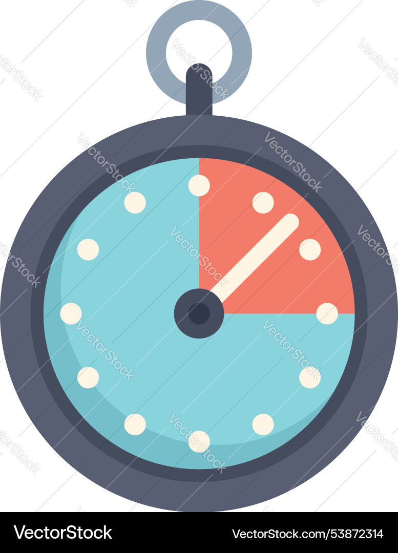 Simple stopwatch icon showing the time passing Simple stopwatch icon showing the time passing Vector Image