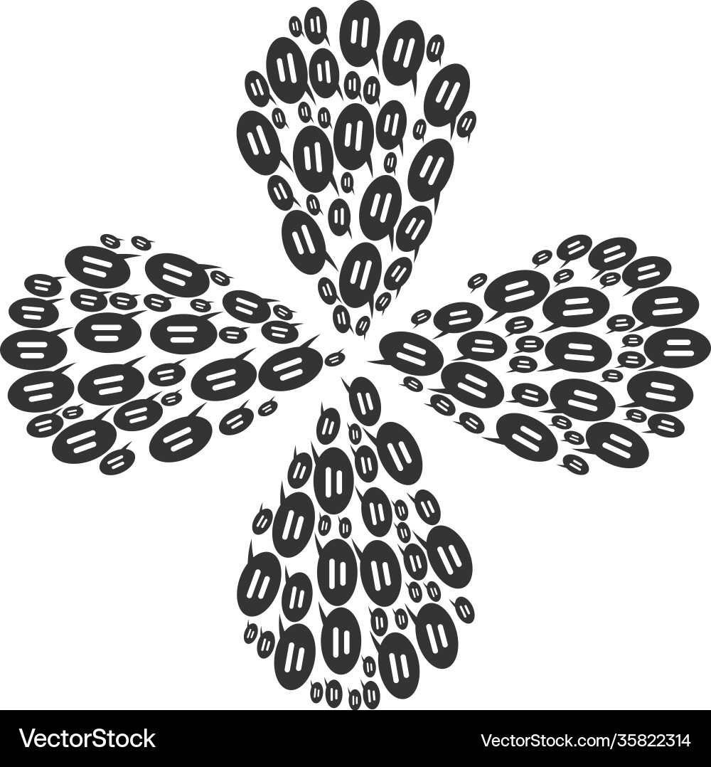 Text message rotation abstract flower Text message rotation abstract flower vector image