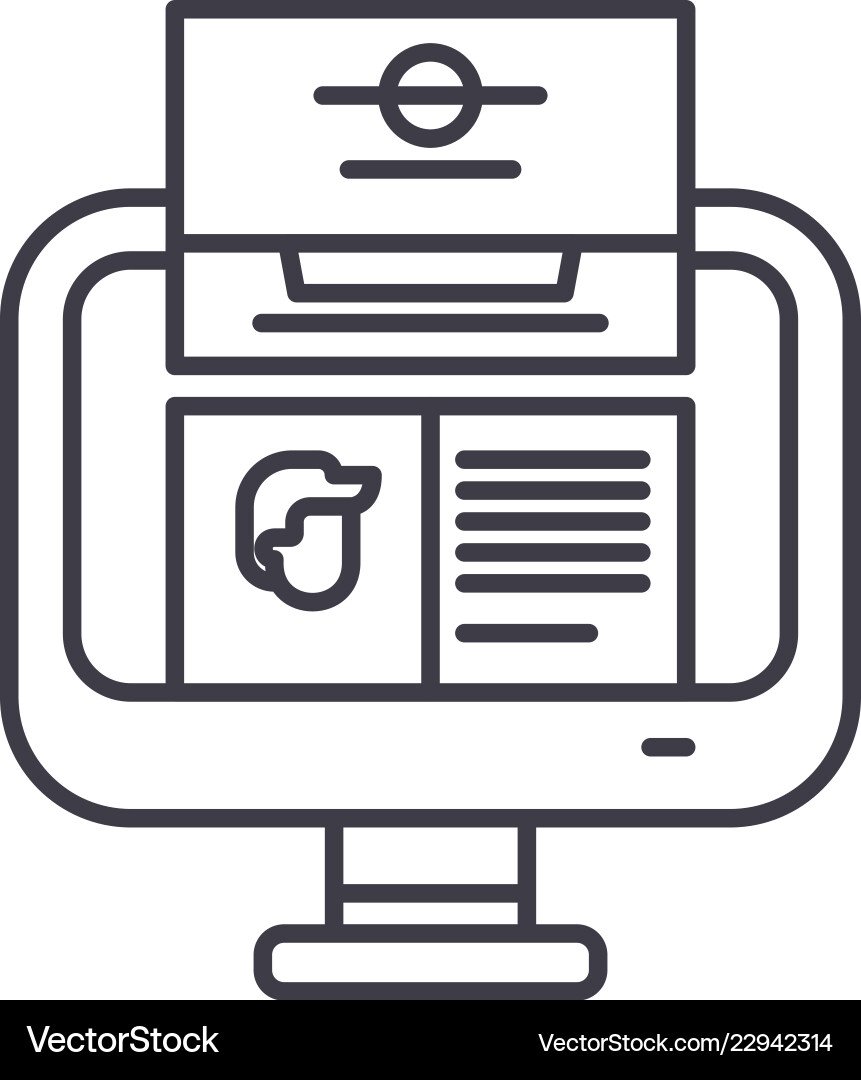 Unit Analysis Line Icon vector image