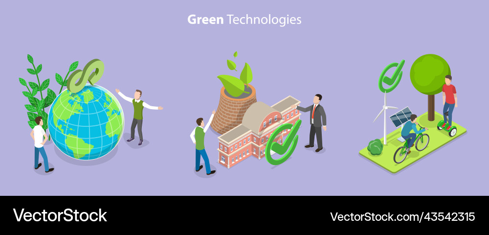 3d isometric flat conceptual Royalty Free Vector Image