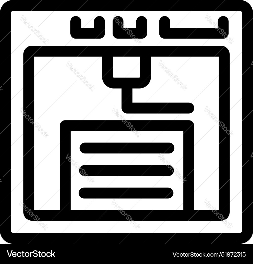 3d printing software creating digital model Vector Image