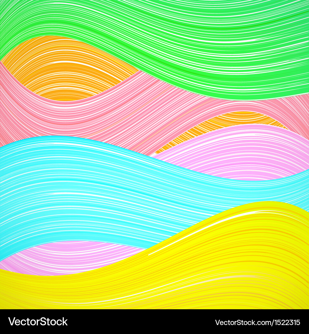 Abstract Colorful Wave Pattern vector image