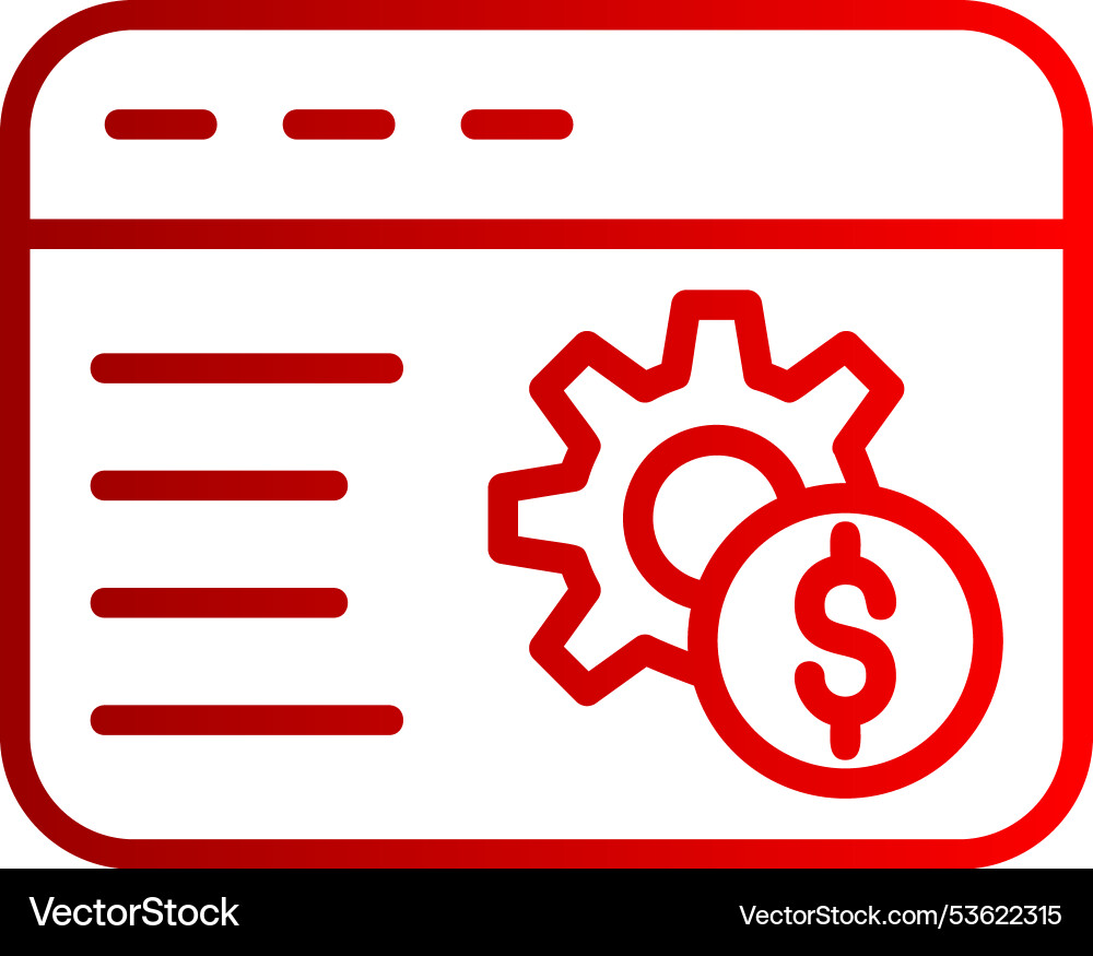 Optimization line gradient icon vector image