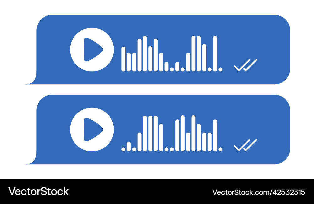 Recording of audio message template dialogue Vector Image