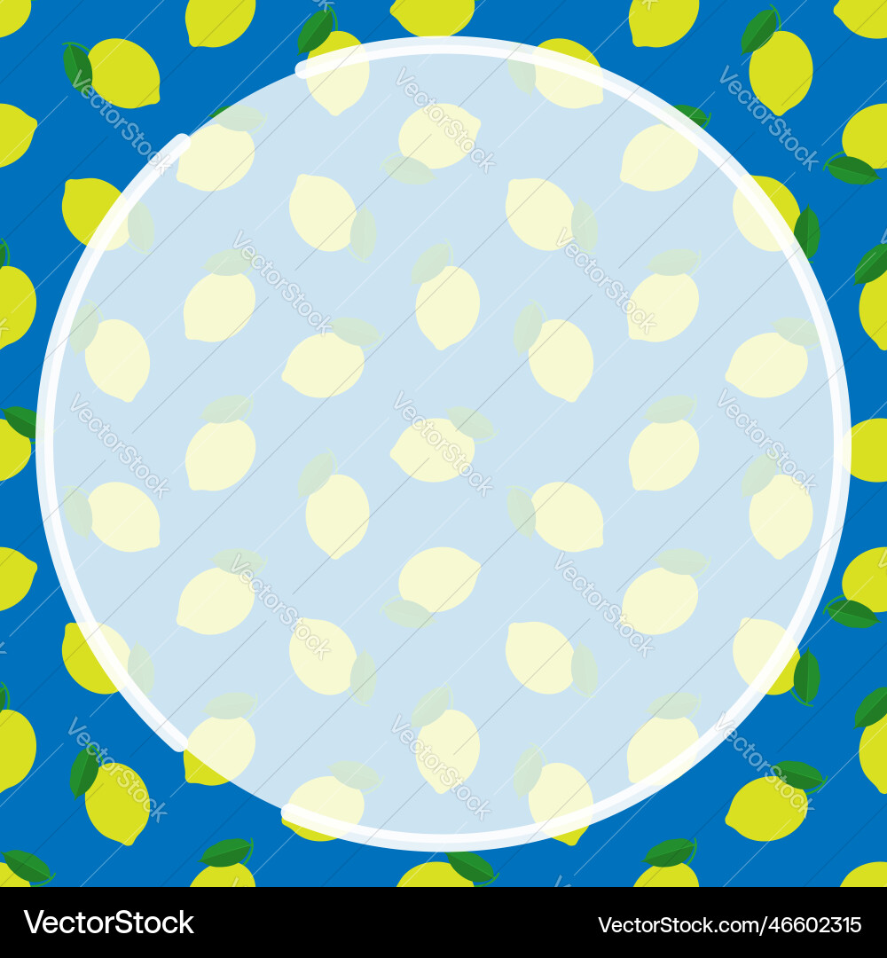 Round frame on background of seamless pattern Round frame on background of seamless pattern vector image