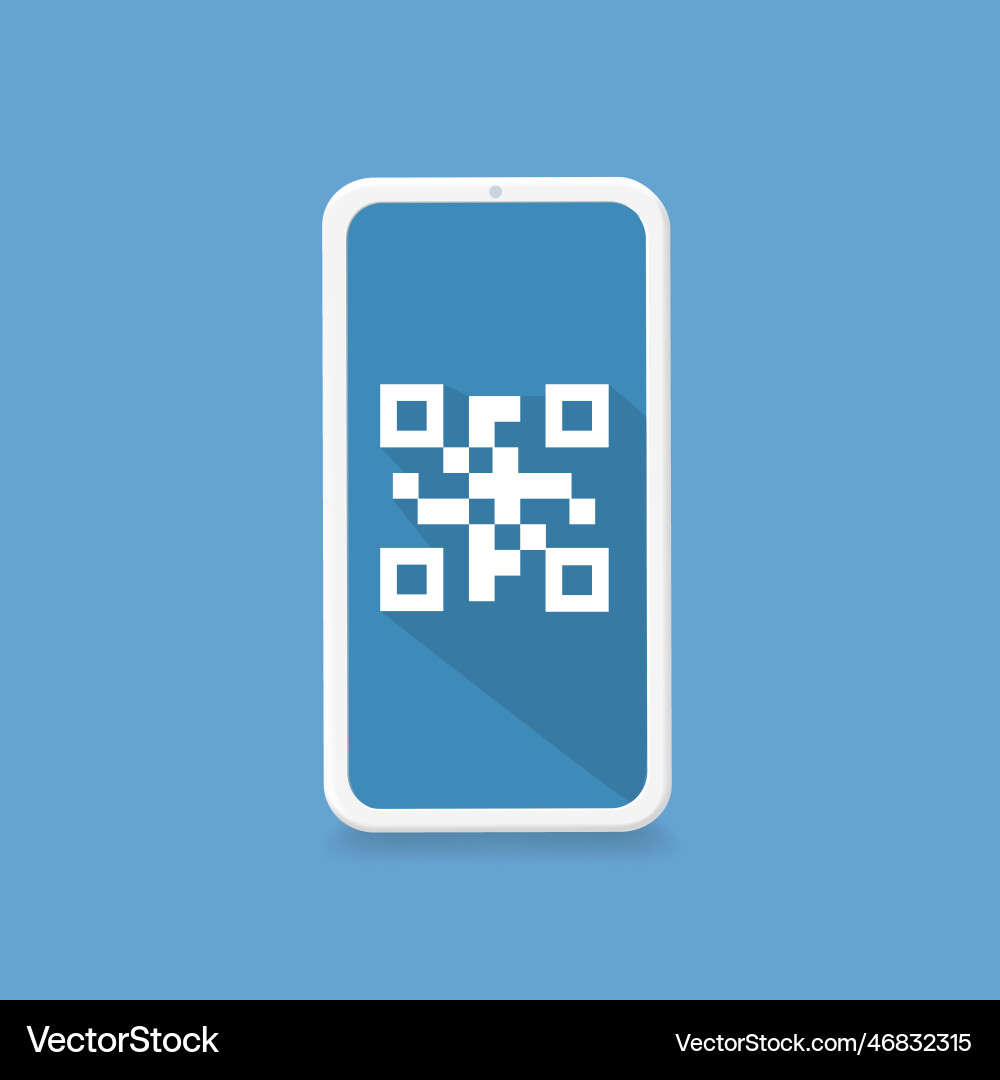 Scan qr code icon barcode scanner on phone app vector image