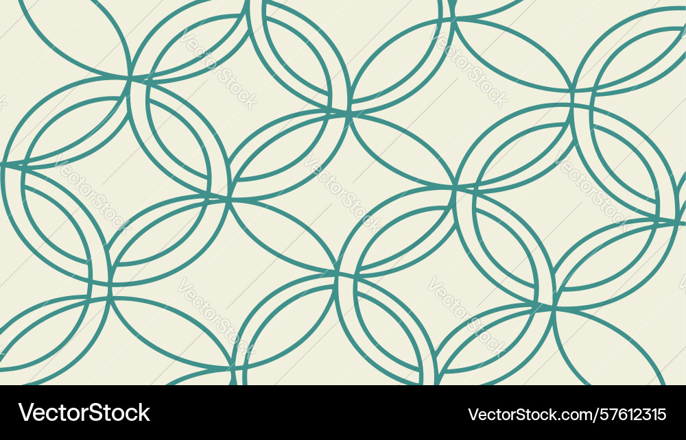 Seamless geometric overlapping circle pattern vector image
