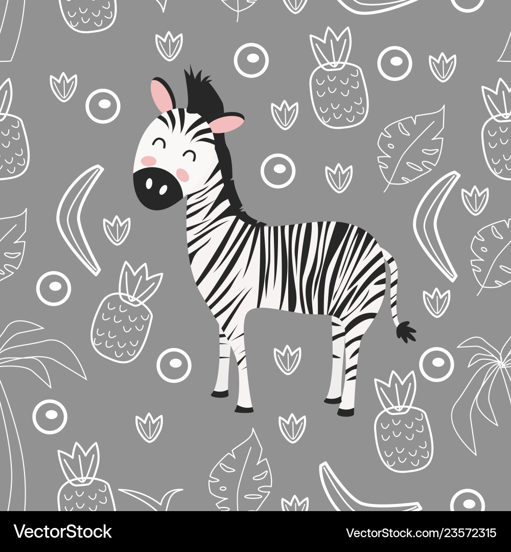 Seamless pattern with zebra Seamless pattern with zebra Vector Image
