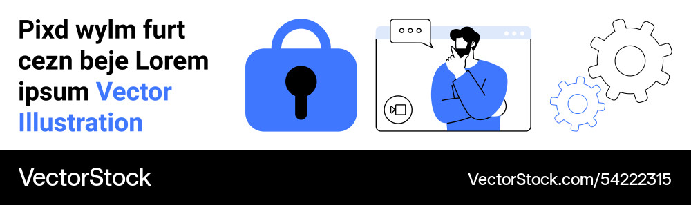 Secure online communication with encryption lock Secure online communication with encryption lock Vector Image