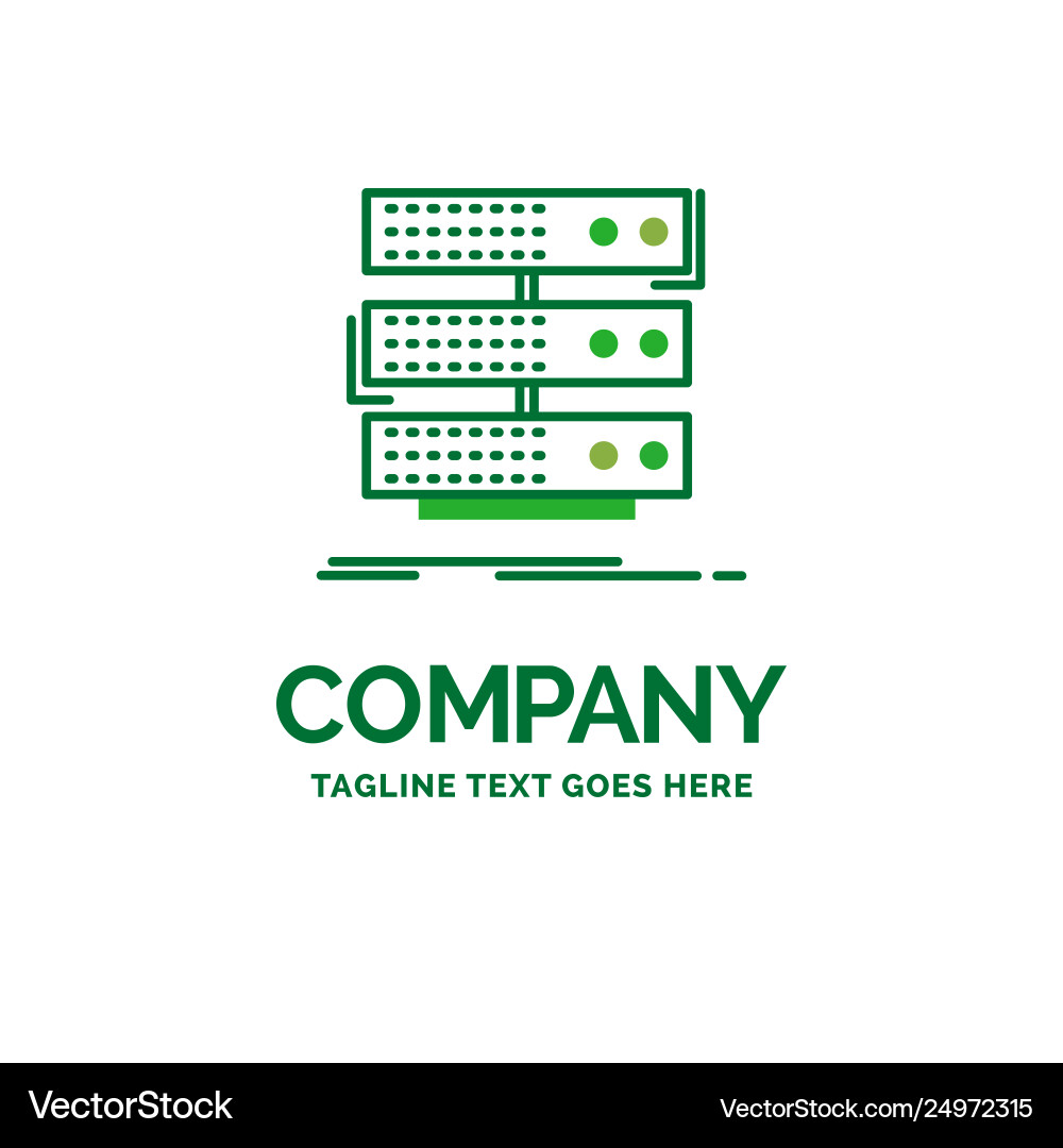Server storage rack database data flat business Server storage rack database data flat business vector image