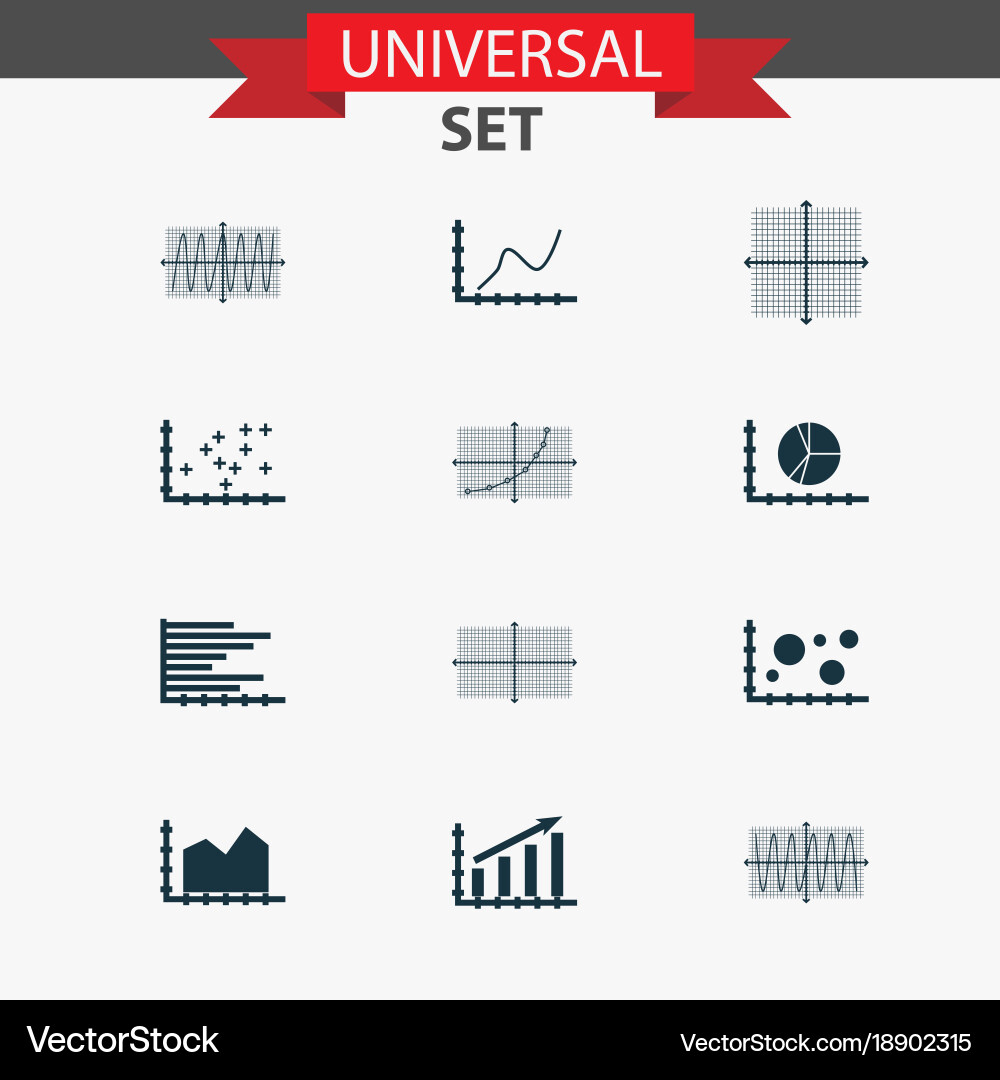 Set of graphs diagrams and statistics icons vector image