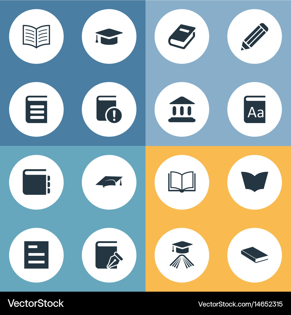Set of simple reading icons Vector Image