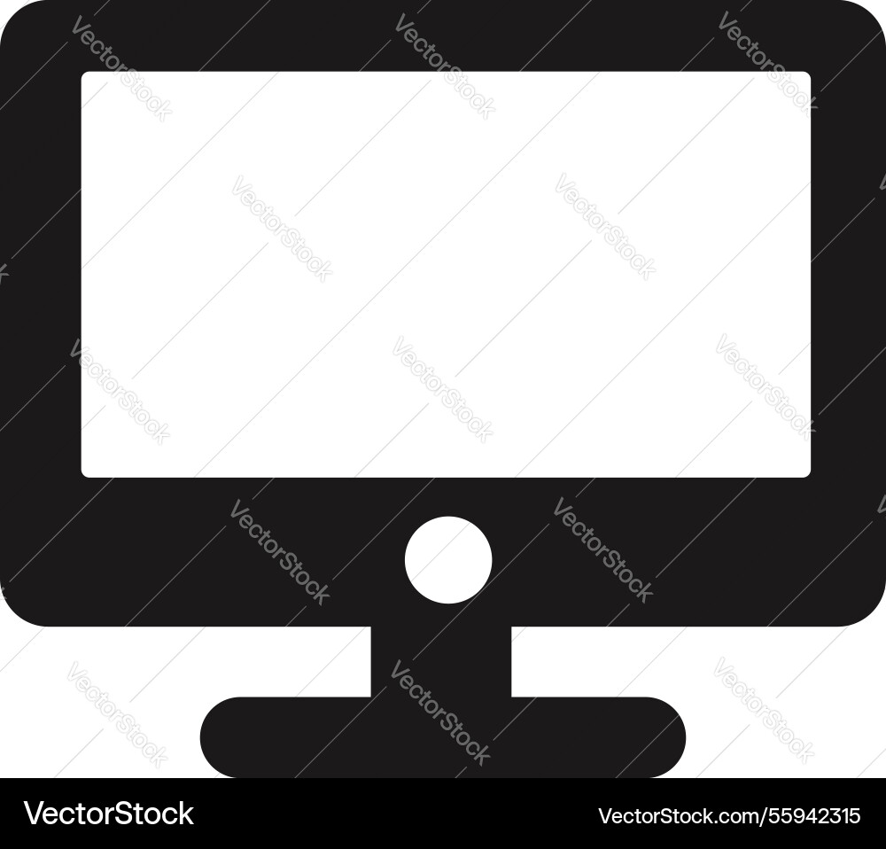 Simple icon of a computer monitor Simple icon of a computer monitor Vector Image