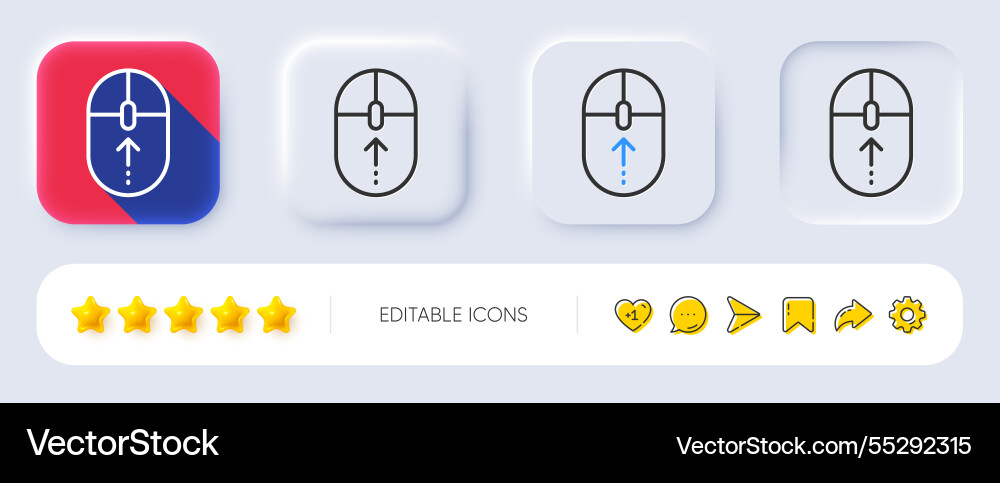 Swipe up mouse line icon scrolling arrow sign Swipe up mouse line icon scrolling arrow sign Vector Image