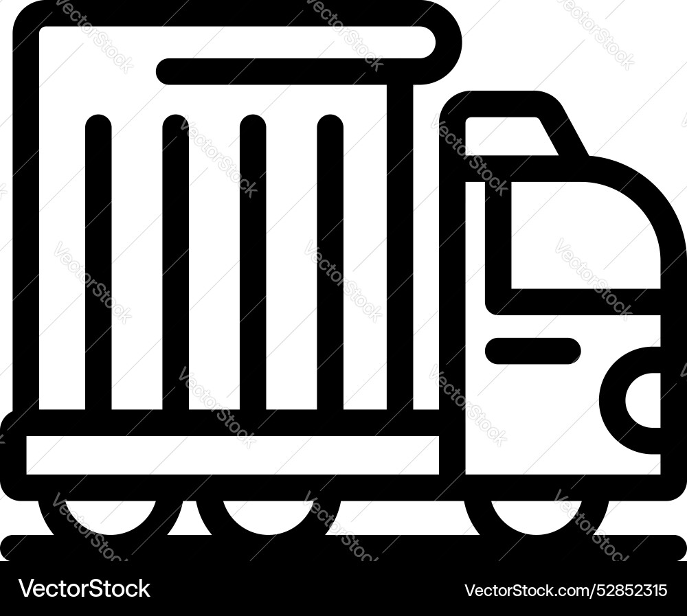Truck carrying cargo container shipping Truck carrying cargo container shipping vector image