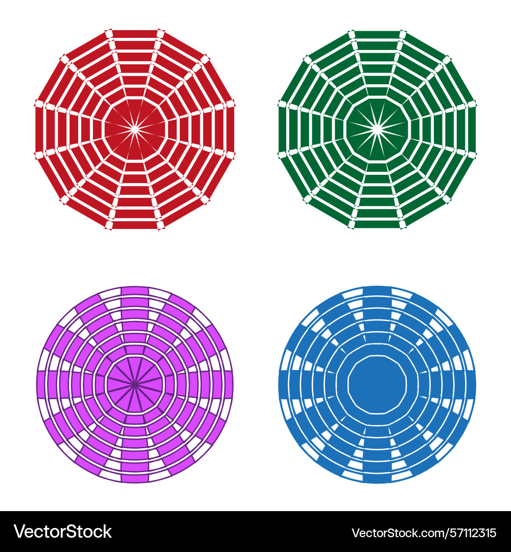 Vibrant round patterns abstract shapes concentric Vibrant round patterns abstract shapes concentric vector image