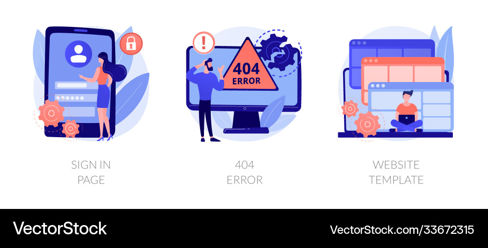 Website page interface abstract concept Website page interface abstract concept Vector Image