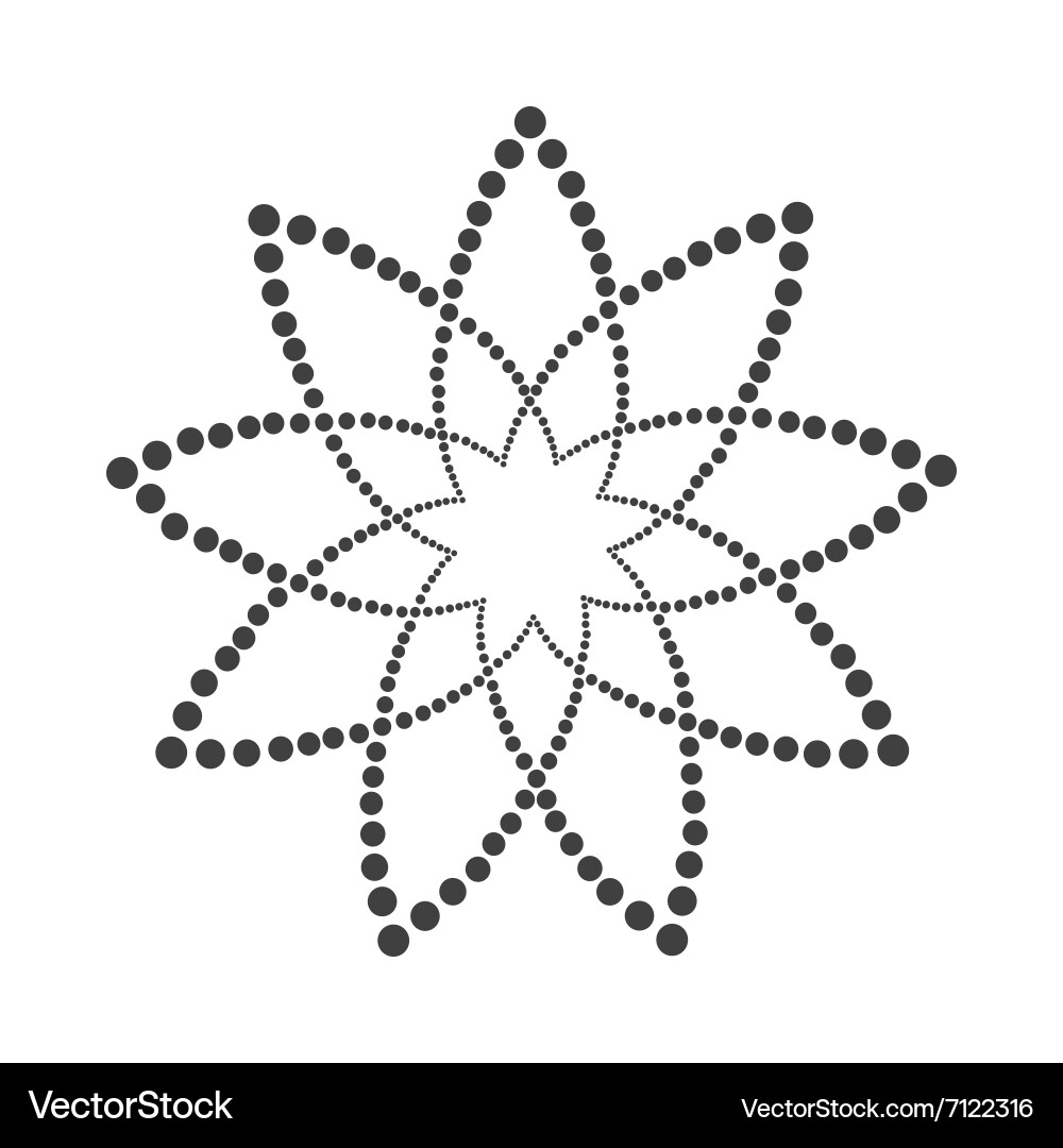 Abstract dotted shape design element vector image