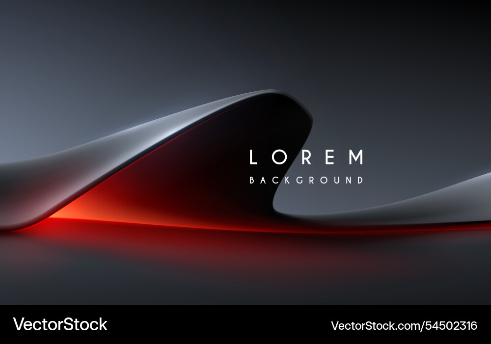 Abstract shape with red light effect Abstract shape with red light effect vector image