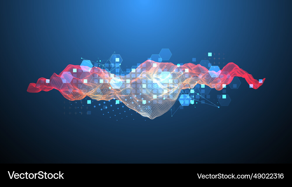 Abstract wave is made in a frame style Abstract wave is made in a frame style vector image