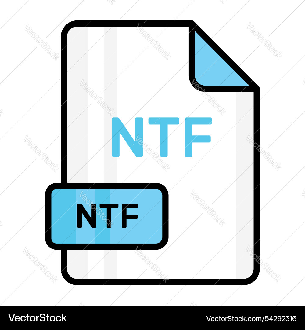 An amazing icon of ntf file editable design Vector Image