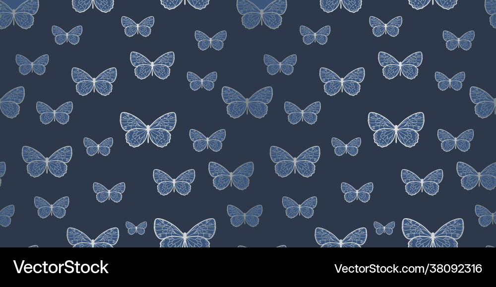Butterfly seamless repeat pattern background Butterfly seamless repeat pattern background vector image