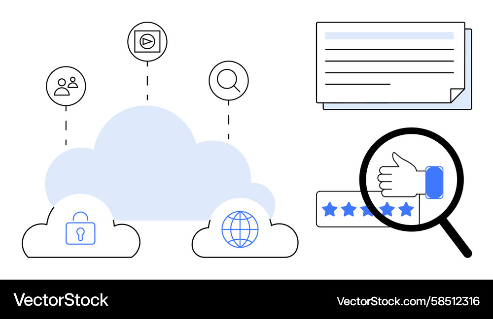 Cloud Security Data Sharing & Analysis Vector Image