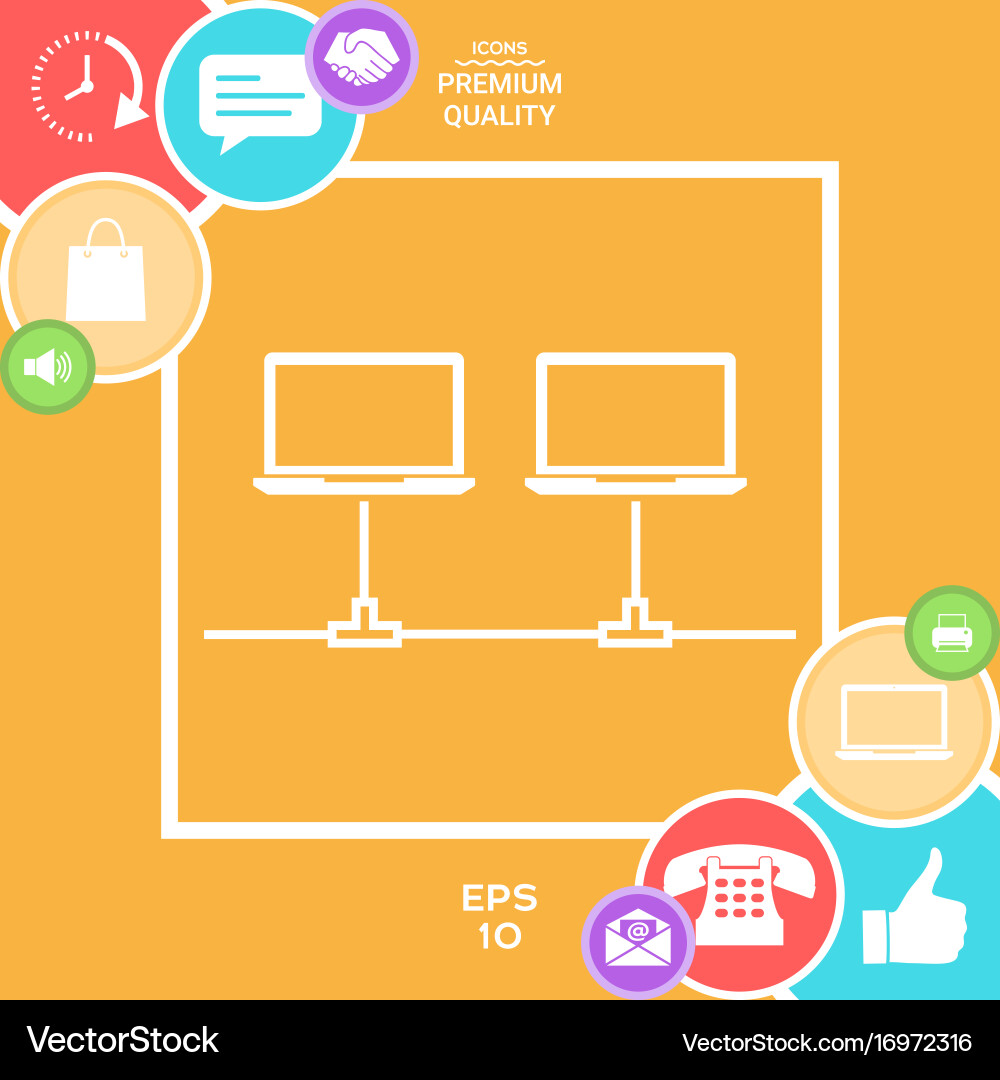 Computer network icon vector image
